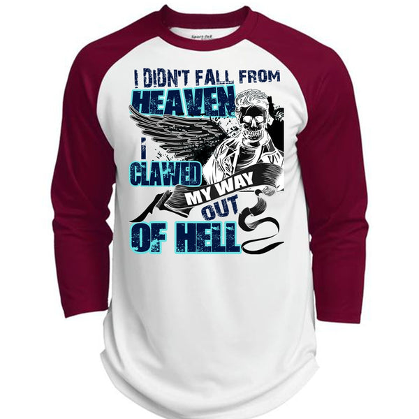 I Didn't Fall From Heaven T Shirt, I Love My Life T Shirt, Awesome T-Shirts  (Polyester Game Baseball Jersey)