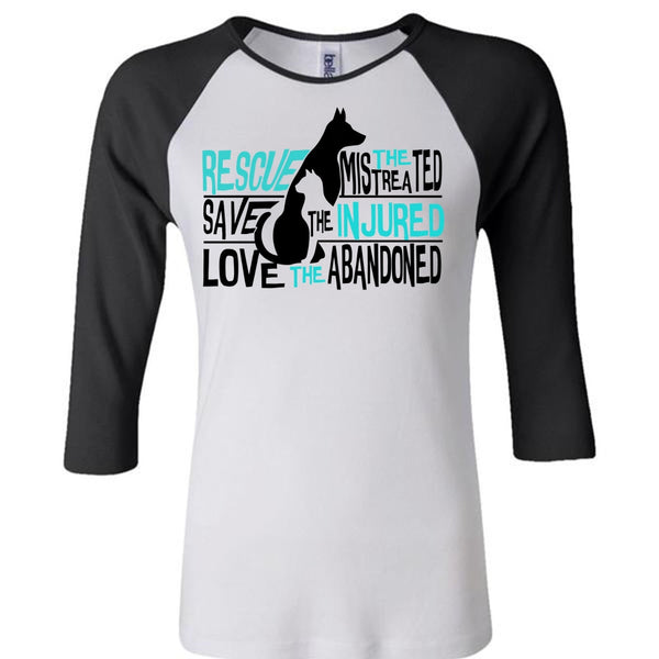 Rescue The Mistreated Save T Shirt, I Love Dog T Shirt, Awesome T-Shirts