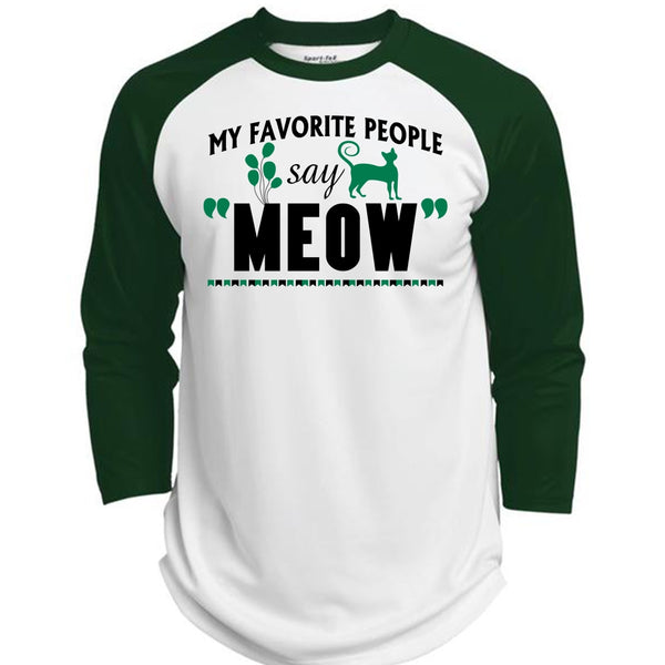 My Favorite People Say Meow T Shirt, I Love My Cat T Shirt  (Polyester Game Baseball Jersey)