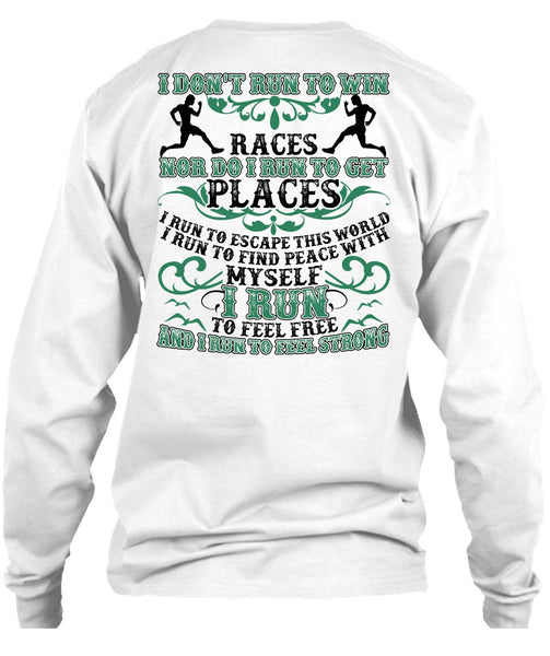 I Run To Feel Free T Shirt, I Love Running T Shirt