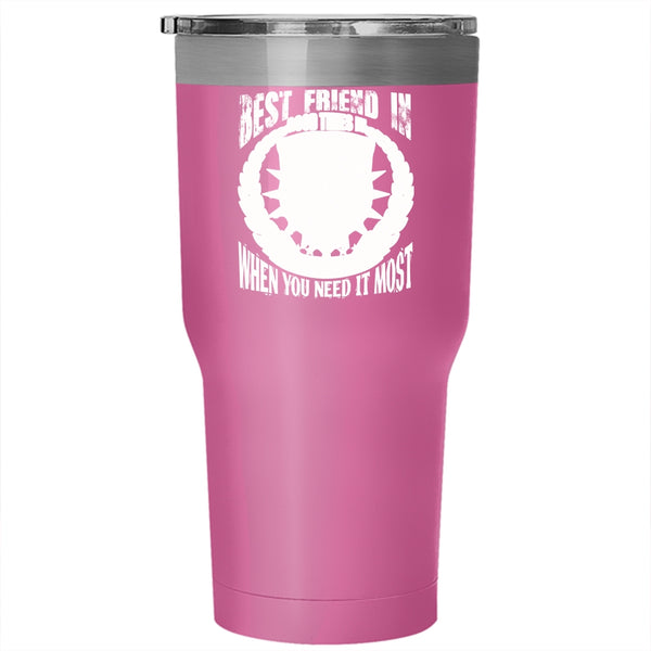 Best Friend In Good Time Tumbler 30 oz Stainless Steel, I Love Dogs Travel Mug