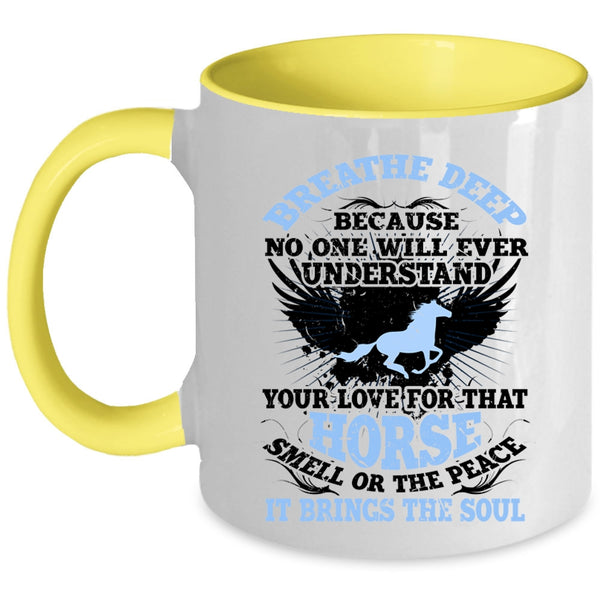 Funny Gift For Equestrians Coffee Mug, I Love Horses Accent Mug