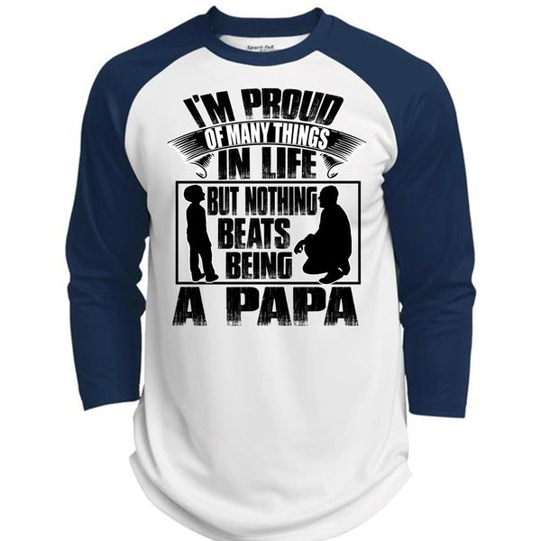 Nothing Beats Being A Papa T Shirt, I Love Papa T Shirt, Awesome T-Shirts  (Polyester Game Baseball Jersey)