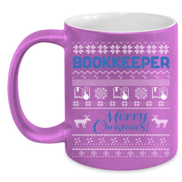 Bookkeeper Coffee Mug, Merry Christmas Coffee Cup