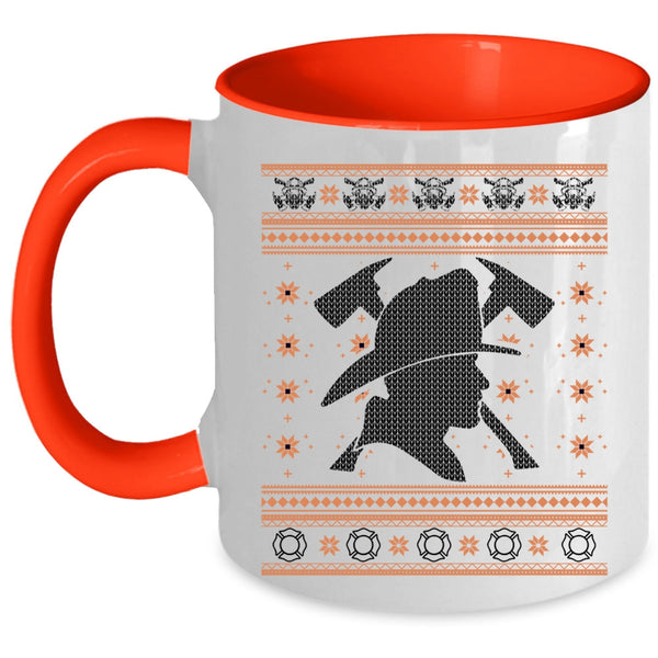 Christmas Gift For Fireman Coffee Mug, Cool Firefighter Accent Mug