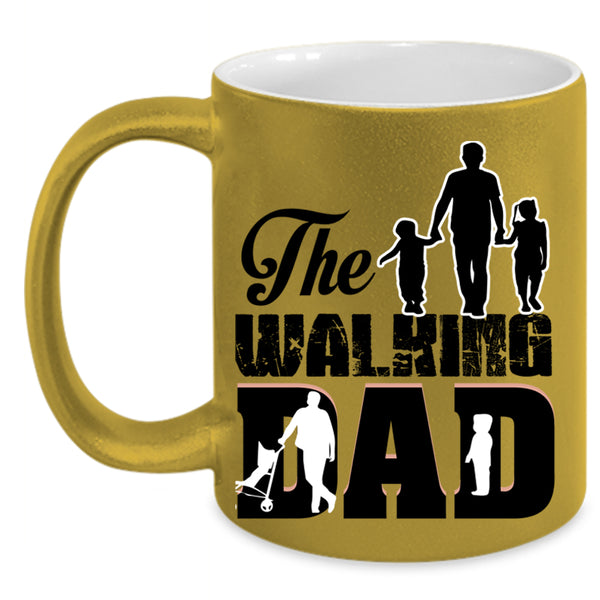 Funny Gift For Dad Coffee Mug, The Walking Dad Accent Mug
