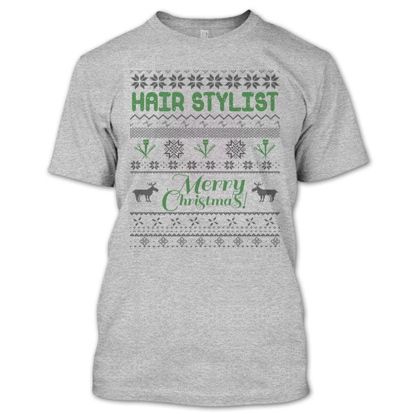 Hair Stylist Merry Christmas T Shirt, Gift For Merry Christmas T Shirt