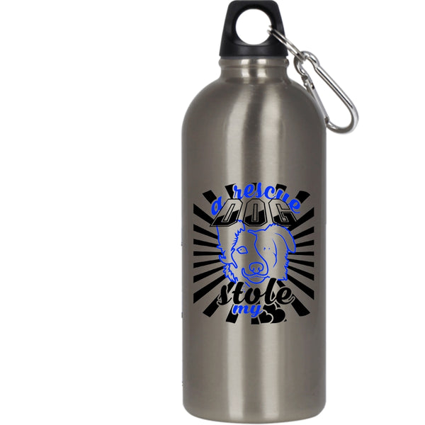 A Rescue Dog Stole My Heart 20 oz Stainless Steel Bottle,I Love Dogs Outdoor Sports Water Bottle