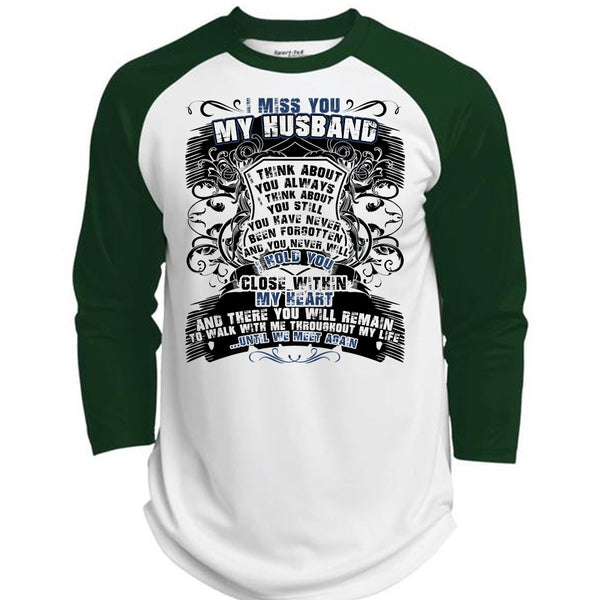 I Miss You My Husband T Shirt, I Love Husband T Shirt, Awesome T-Shirts  (Polyester Game Baseball Jersey)