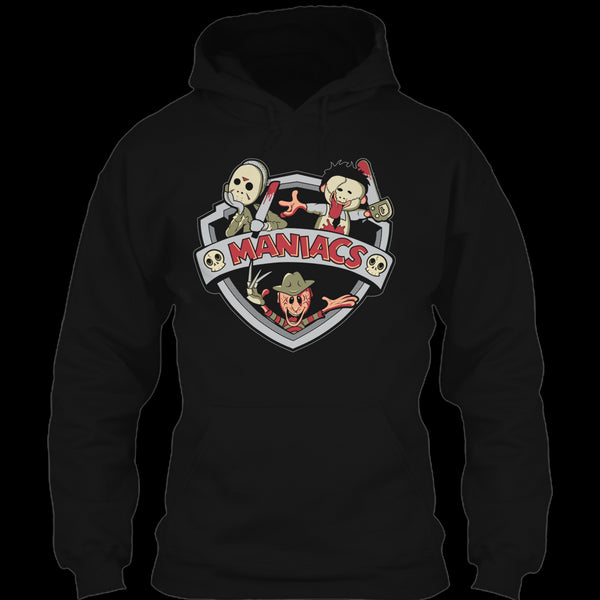 A black t-shirt with the shopify logo