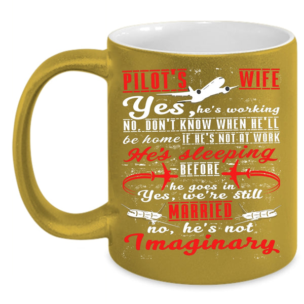 Pilot's Wife Coffee Mug, Beautiful Pilot's Wife Coffee Cup