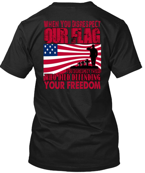 A black t-shirt with the shopify logo