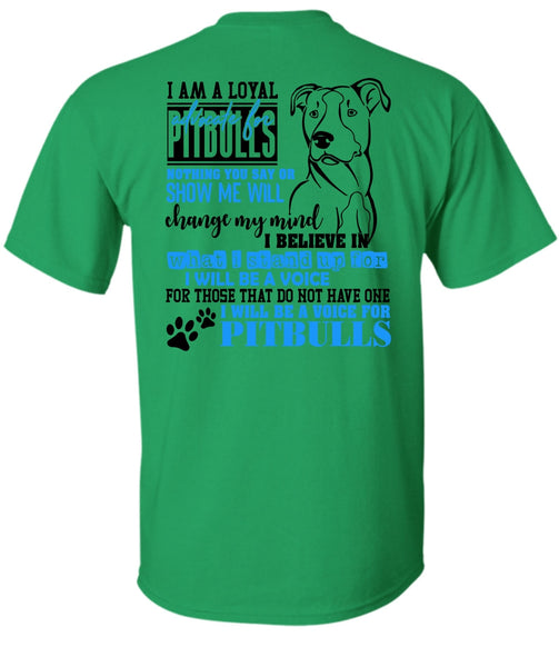I Will Be A Voice For Pit Bulls T Shirt, I Love Dog T Shirt