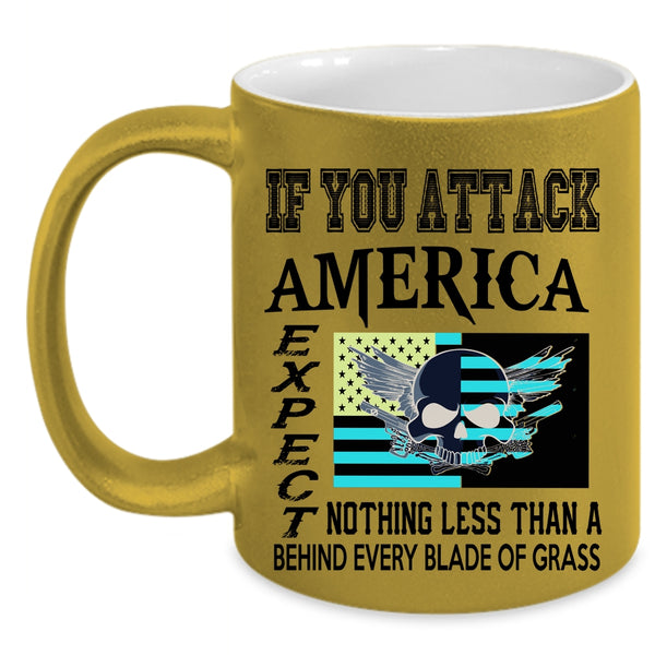 Cool Gift For American Coffee Mug, Cool American Flag Accent Mug