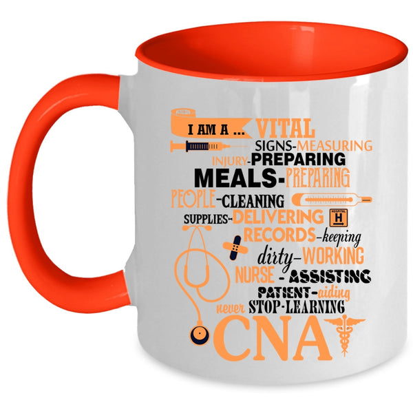 Nurse Assisting Coffee Mug, I Am A CNA Accent Mug