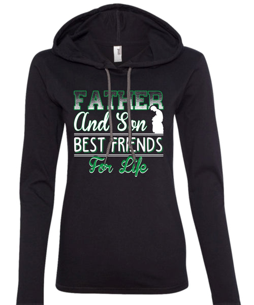 Father And Son Best Friends For Life T Shirt, Father's Day T Shirt (Anvil Ladies Ringspun Hooded)