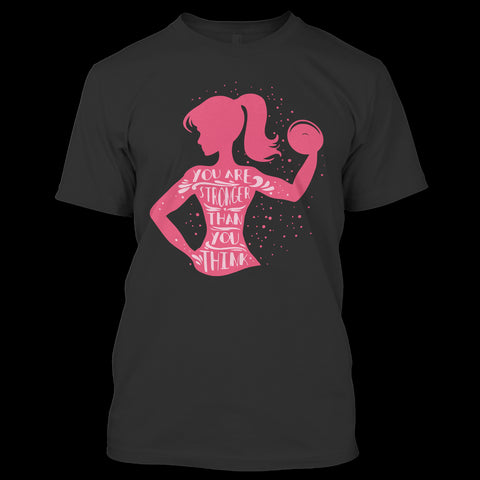 A black t-shirt with the shopify logo