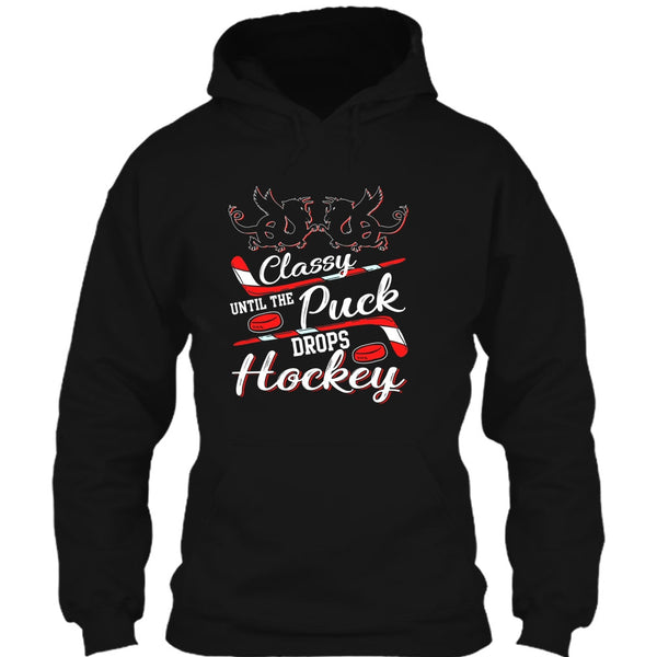 Classy Until The Puck Drops Hockey T Shirt, Merry Christmas T Shirt