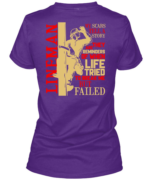 Lineman My Scars Tell A Story T Shirt, Being A Lineman T Shirt