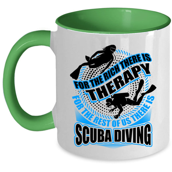 Funny Diving Coffee Mug, For The Best Of Us There Is Scuba Diving Accent Mug
