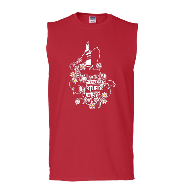 I Am A Bartender T Shirt, I Can Serve One T Shirt, Cool T Shirt (Men's Cotton Sleeveless)