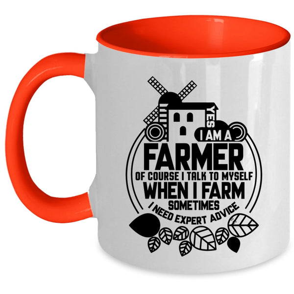 Best Gift For Farmer Coffee Mug, Yes I Am A Farmer Accent Mug