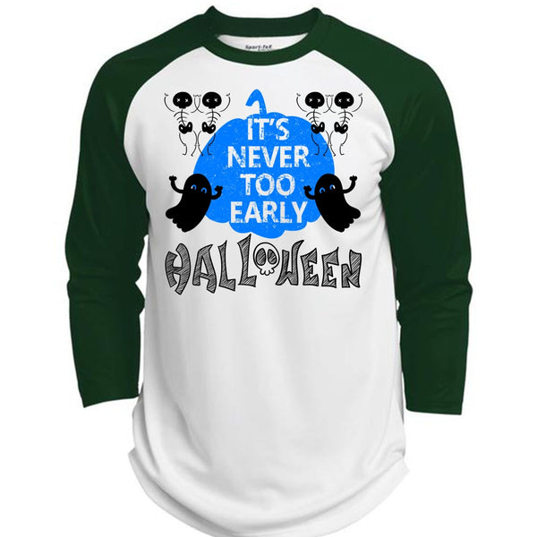 It's Never Too Early Halloween T Shirt, Wait For Halloween T Shirt, Awesome T-Shirts  (Polyester Game Baseball Jersey)