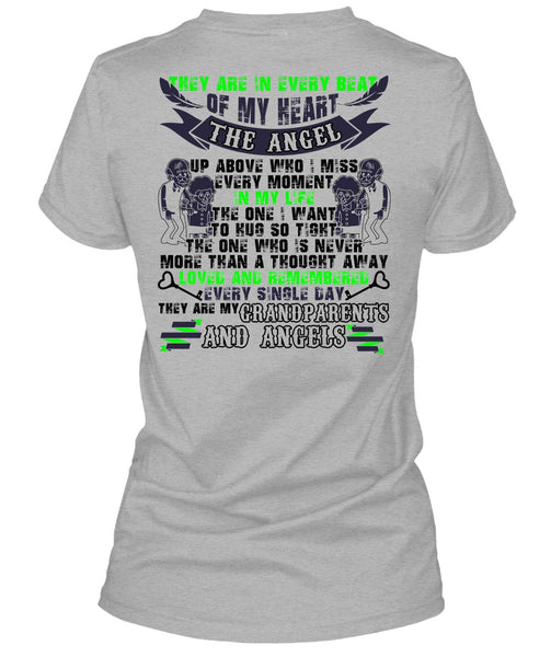 Grandparents And Angels T Shirt, I Love Papa T Shirt