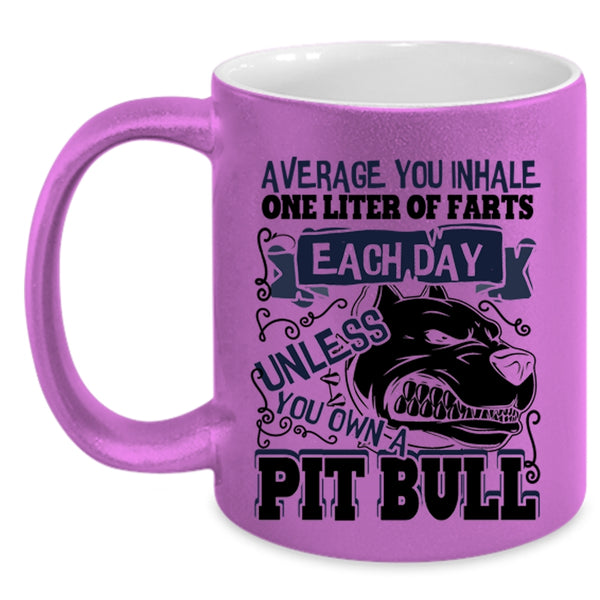 Funny Pit Bulls Coffee Mug, You Own A Pit Bull Accent Mug