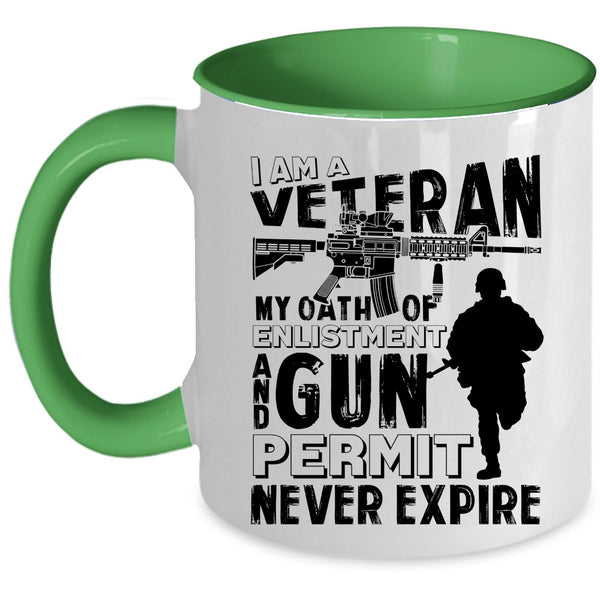 Awesome Gift For Veterans Coffee Mug, I Am A Veteran Accent Mug