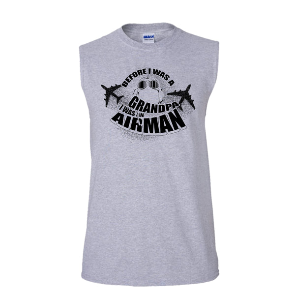 Before I Was A Grandpa T Shirt, Coolest Airman Tank Top (Men's Cotton Sleeveless)