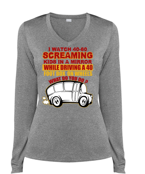 I Watch 40-60 Screaming Kids T Shirt, I Love Bus T Shirt