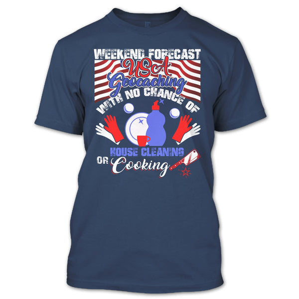 Weekend Forecast USA Geocaching T Shirt, Coolest Geocaching T Shirt