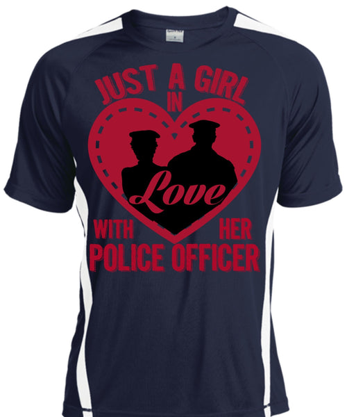 Just A Girl In Love With Her Police Officer T Shirt, Being A Police T Shirt, Cool Shirt