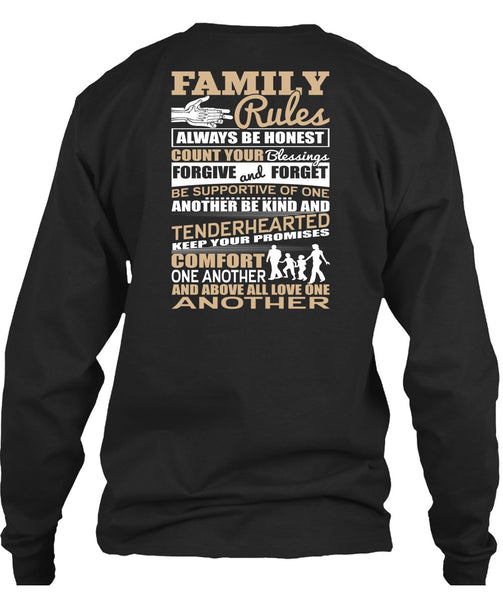Family Rules T Shirt, Forgive And Forget T Shirt