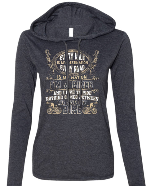 Me And My Bike T Shirt, I'm A Biker T Shirt (Anvil Ladies Ringspun Hooded)