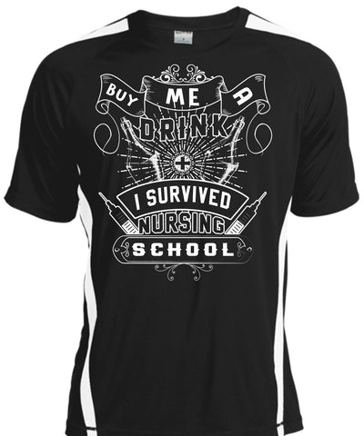 A black t-shirt with the shopify logo