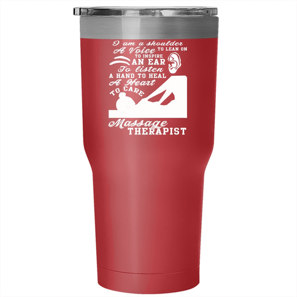 Massage Therapist Tumbler 30 oz Stainless Steel, Cute Massage Therapist Travel Mug