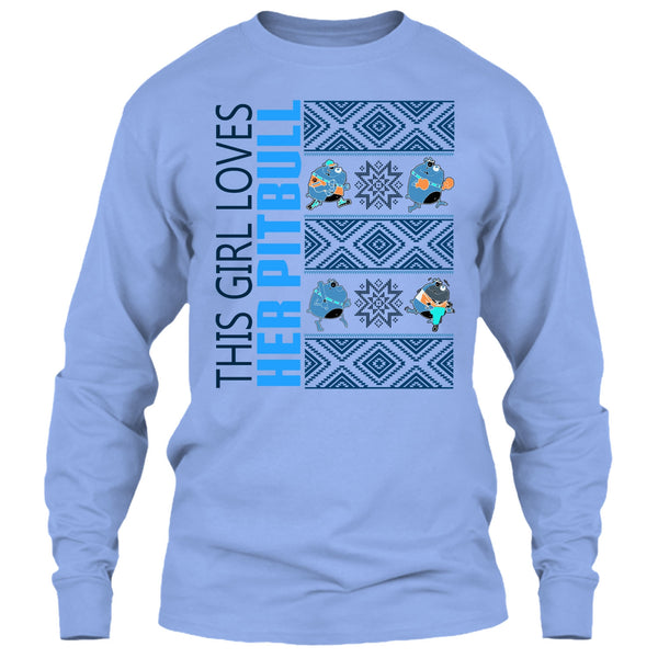 This Girl Loves Her Pitbull T Shirt, Pitbull Merry Christmas T Shirt