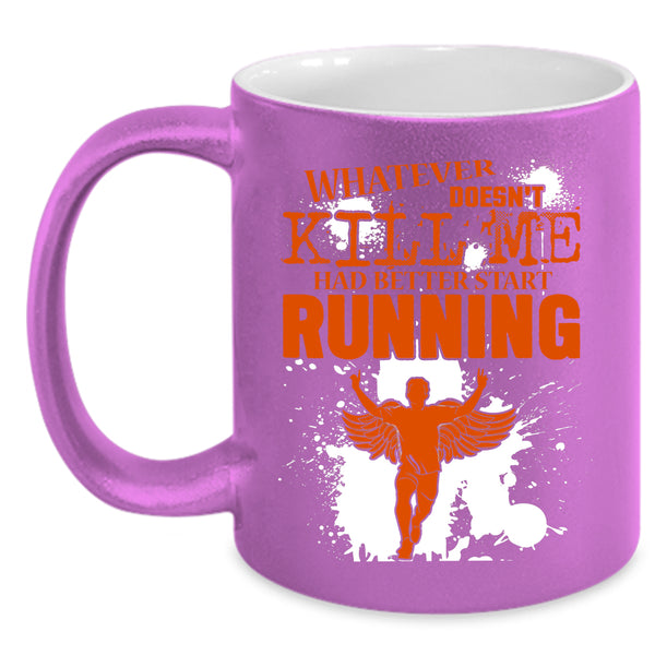 Running Coffee Mug, Cool Gift For Runner Coffee Cup