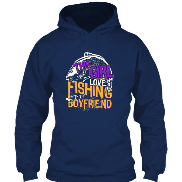 This Girl Loves Fishing T Shirt, Fishing With The Boyfriend T Shirt