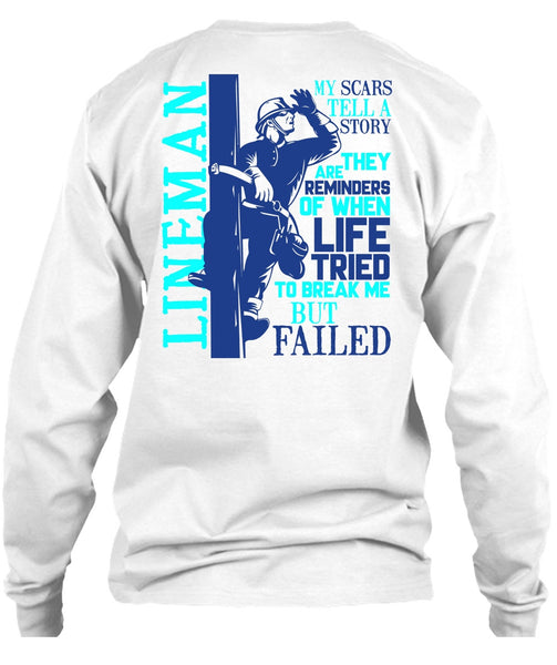 Lineman My Scars Tell A Story T Shirt, I Love Lineman T Shirt