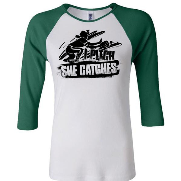 I Pitch She Catches T Shirt, I Love Softball T Shirt, Awesome T-Shirts