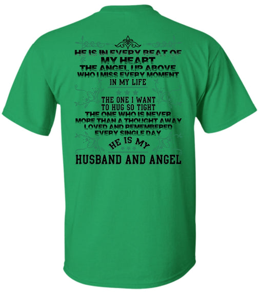 He Is My Husband And Angel T Shirt, I Love Husband T Shirt