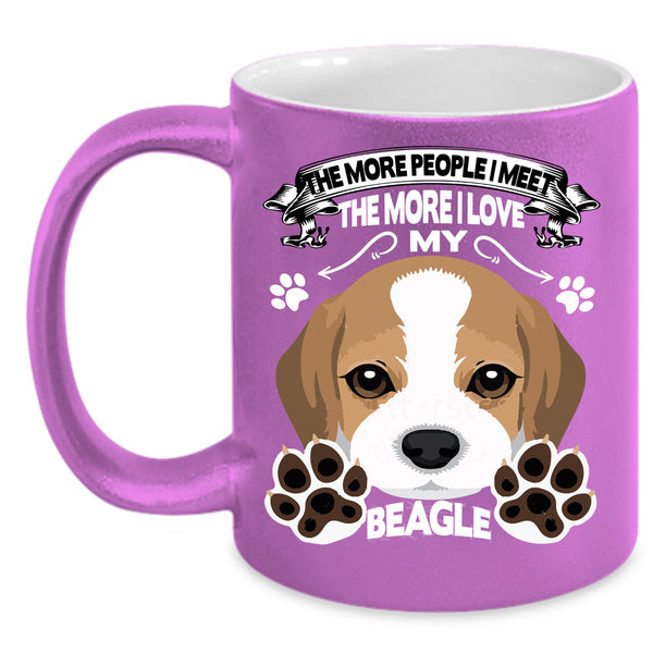 The More I Love My Beagle Coffee Mug, Cute Dogs Coffee Cup