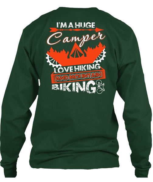 I'm A Huge Camper T Shirt, Mountain Biking T Shirt