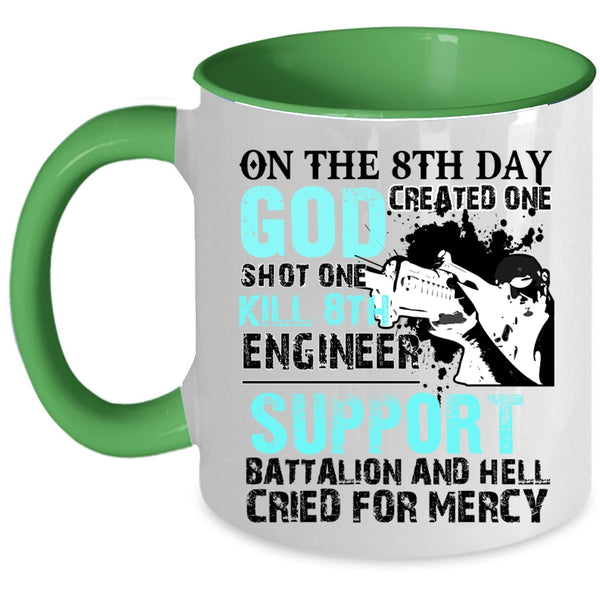 Cool Engineers Coffee Mug, On The 8th Day Created Engineer Accent Mug