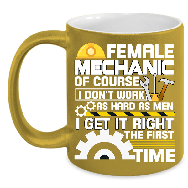 Female Mechanic Coffee Mug, Cute Gift For My Wife Coffee Cup