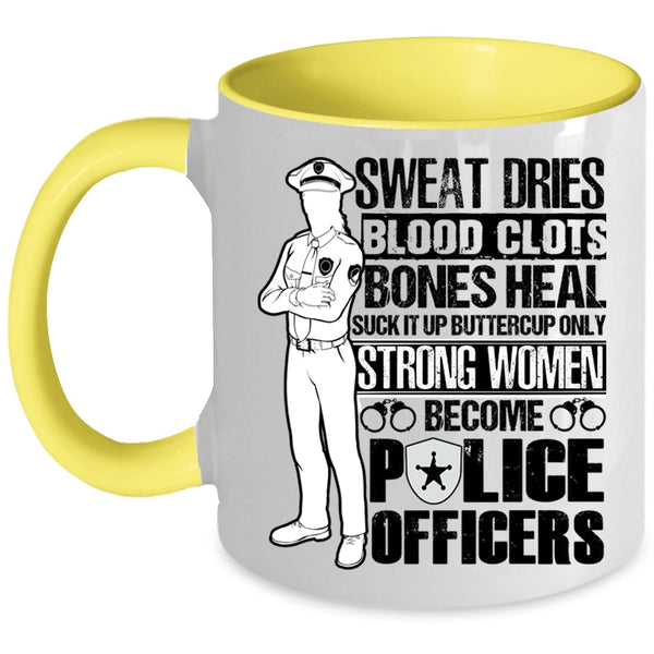 Awesome Husband Coffee Mug, Only Strong Men Become Police Officers Accent Mug