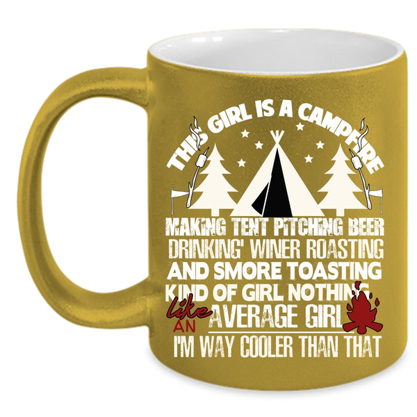 This Girl Is A Campfire Coffee Mug, Cool Gift For Daughter Coffee Cup